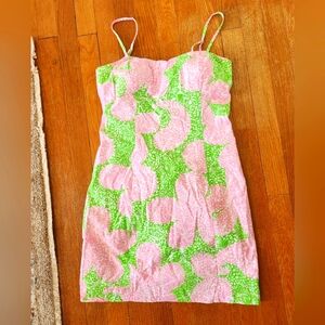 Lilly Pulitzer Mccallum Cheat Ya Limeade Strappy Mini Dress 2